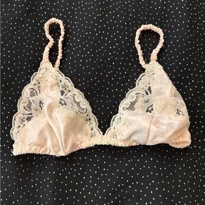 Dior Lace Bralette in Soft Pink